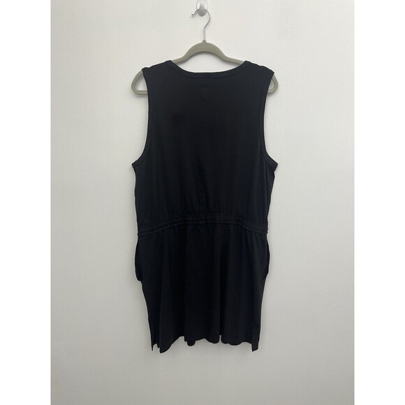 Women’s Tank Dress Sleeveless Size XL Drawstring waist Round Neck With Pockets - Picture 3 of 8